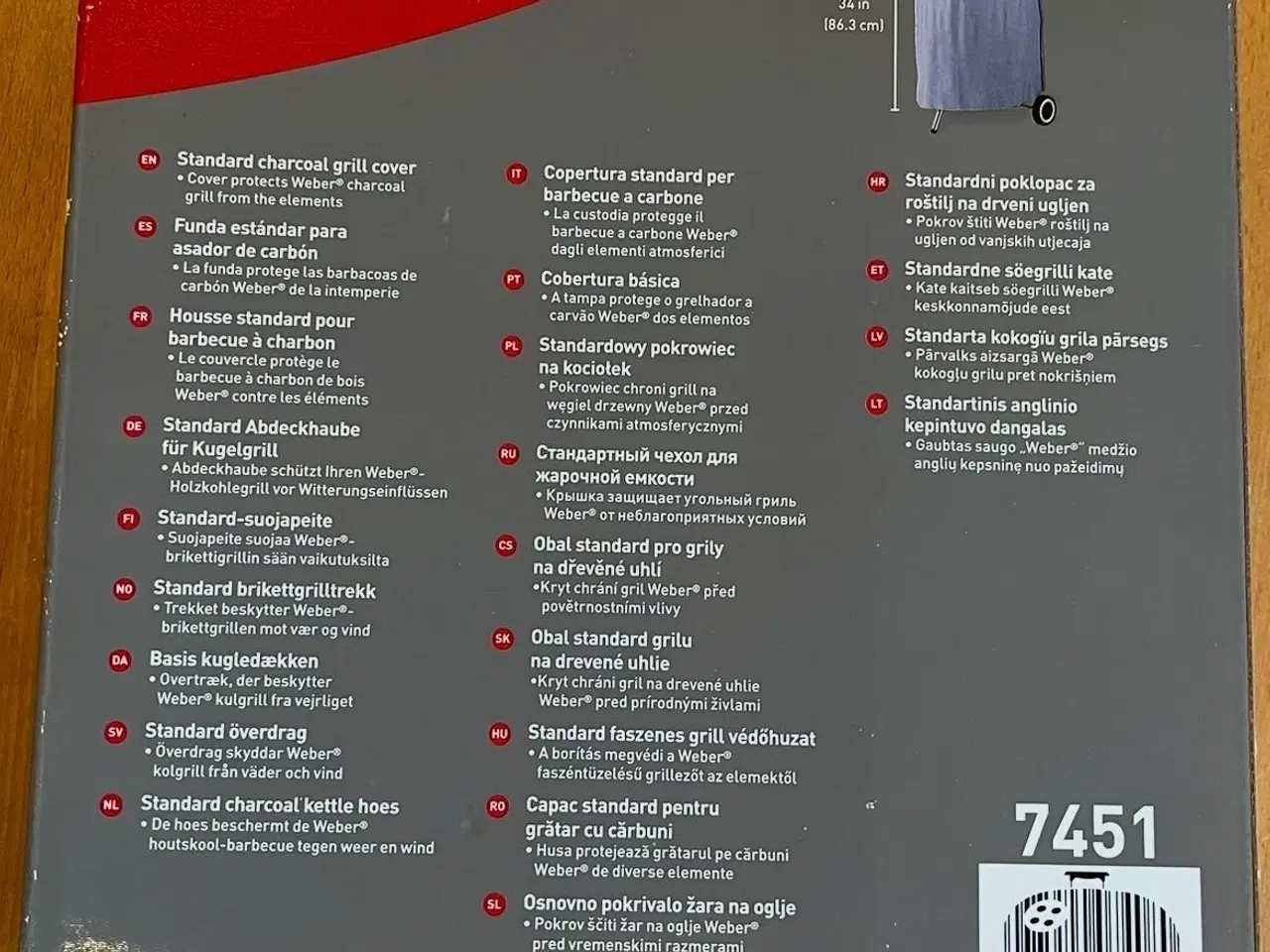 Billede 2 - Weber kuglegrill dækken