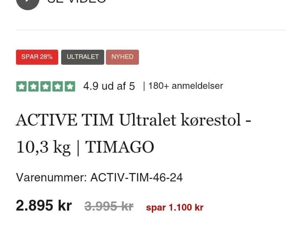 Billede 5 - Sammenklappelig kørestol