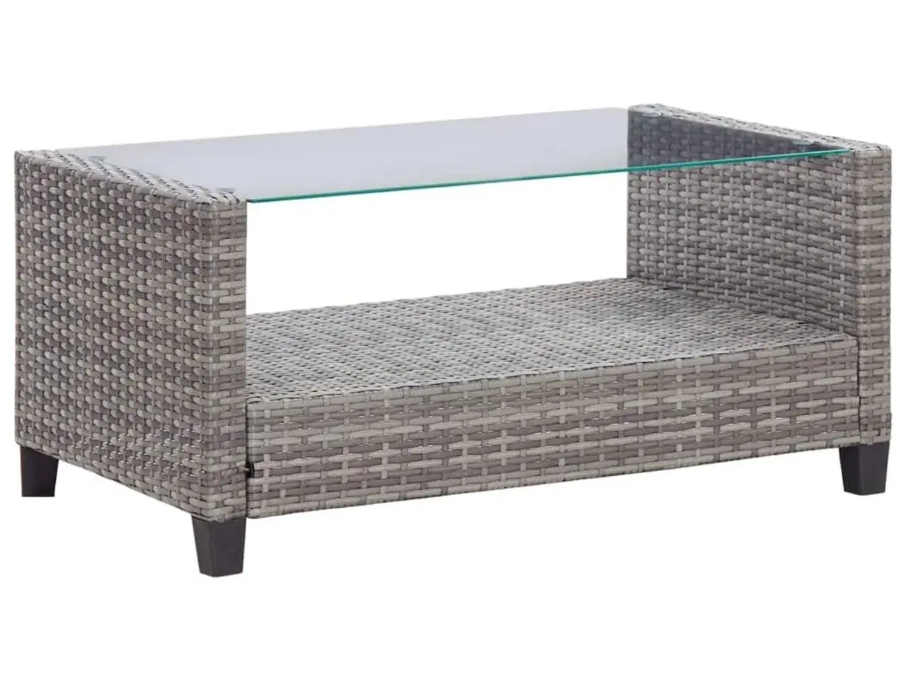 Billede 9 - Loungesæt til haven 6 dele med hynder polyrattan mørkegrå