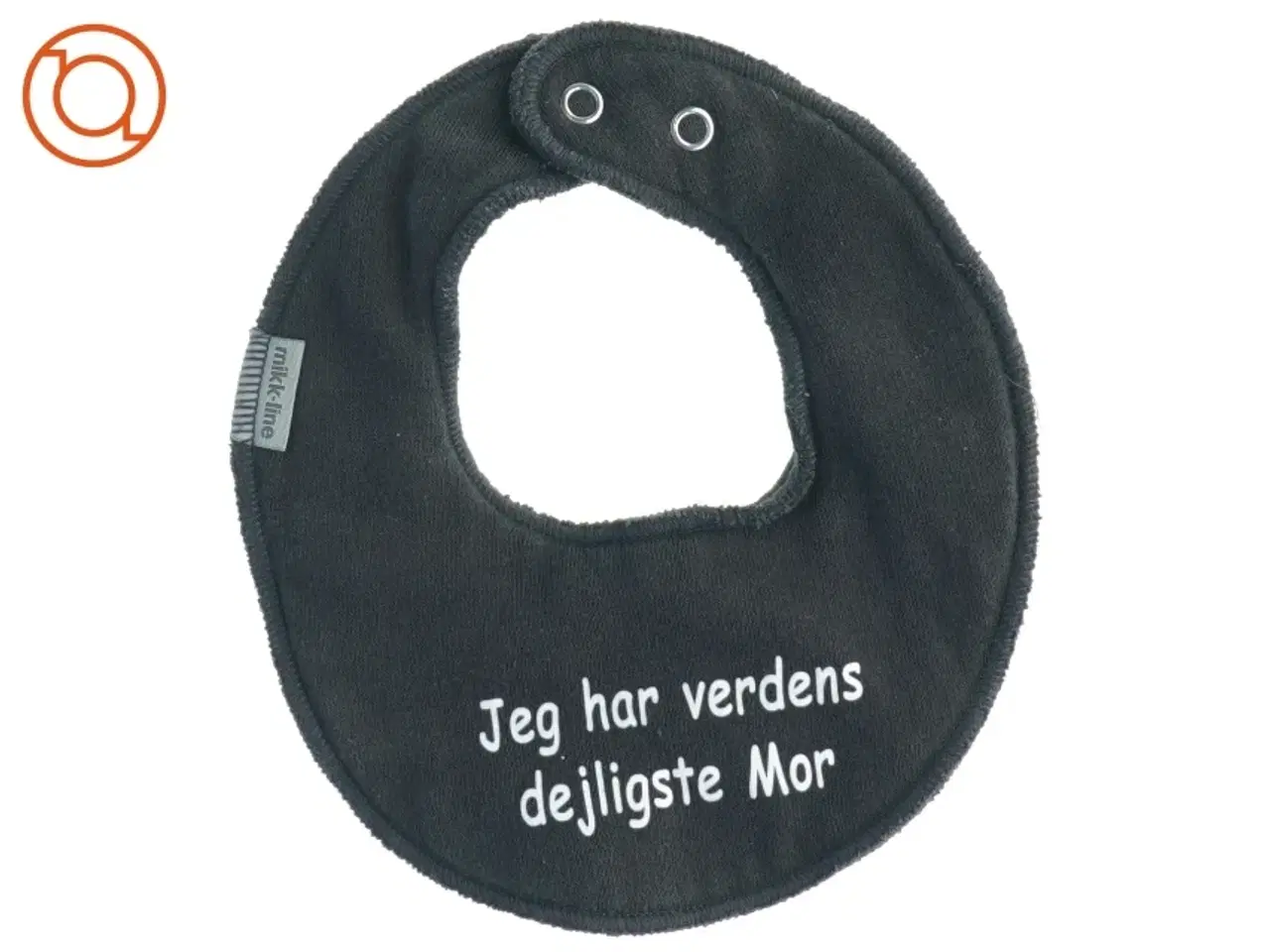 Billede 1 - Sort babyhagesmæk med tekst fra Mikk-line (str. 20 x 17 cm)