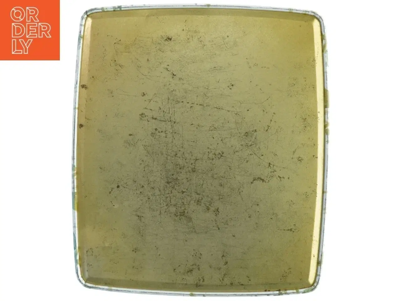 Billede 4 - Vintage Rektangulær metalæske med blomsterdesign (str. 24,5 x 21,5 cm)