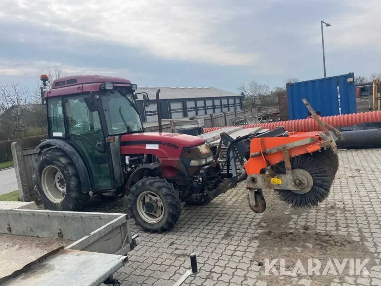 Billede 4 - Traktor Case JX1070N med kost