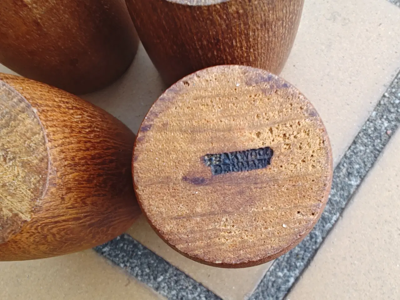 Billede 3 - Retro Dansk Design Teaktræ æggebægre