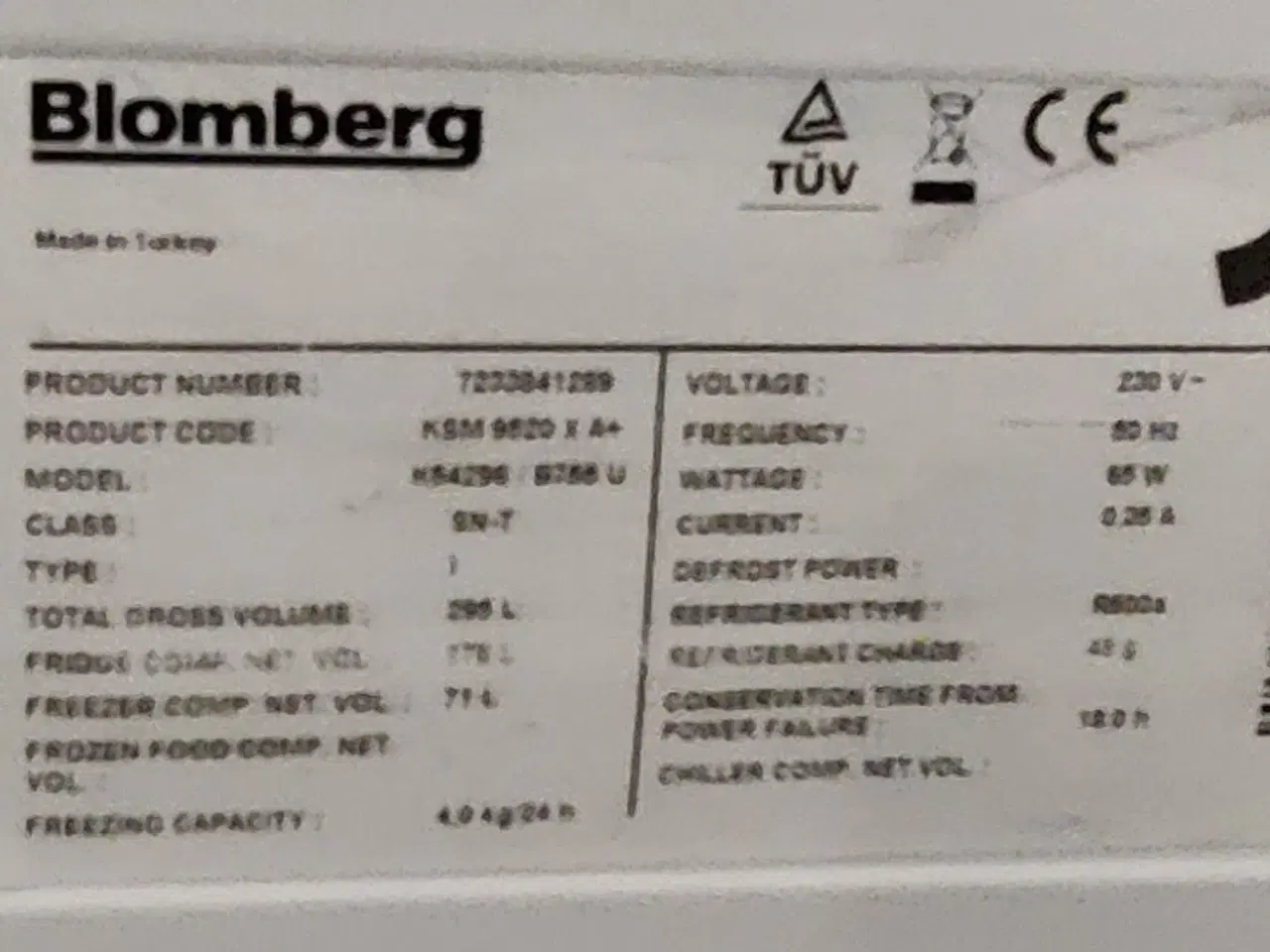 Billede 3 -  Blomberg Køle/frys skab