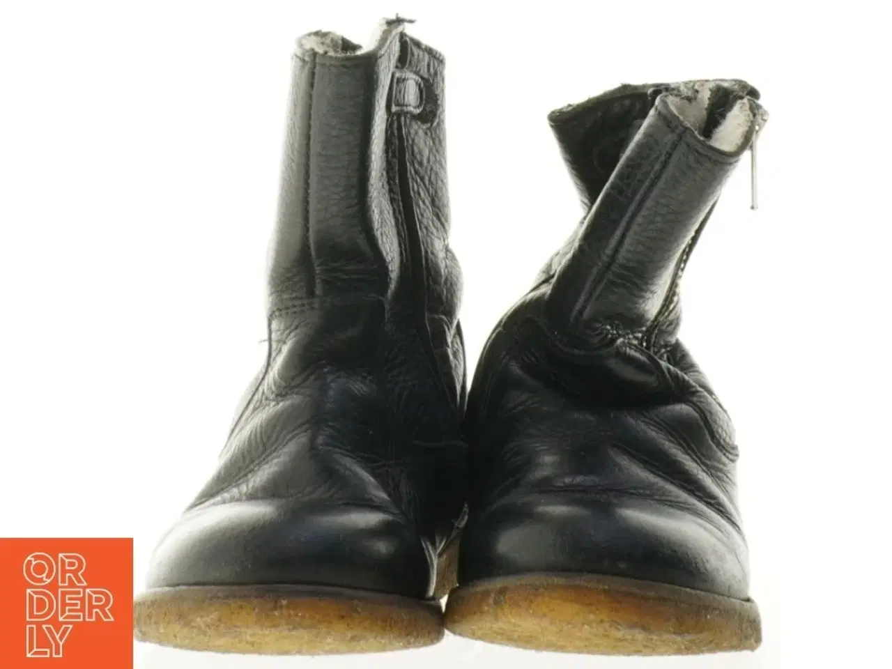 Billede 3 - Sorte læderstøvler fra Rap (str. Udvendig sal 20 cm)
