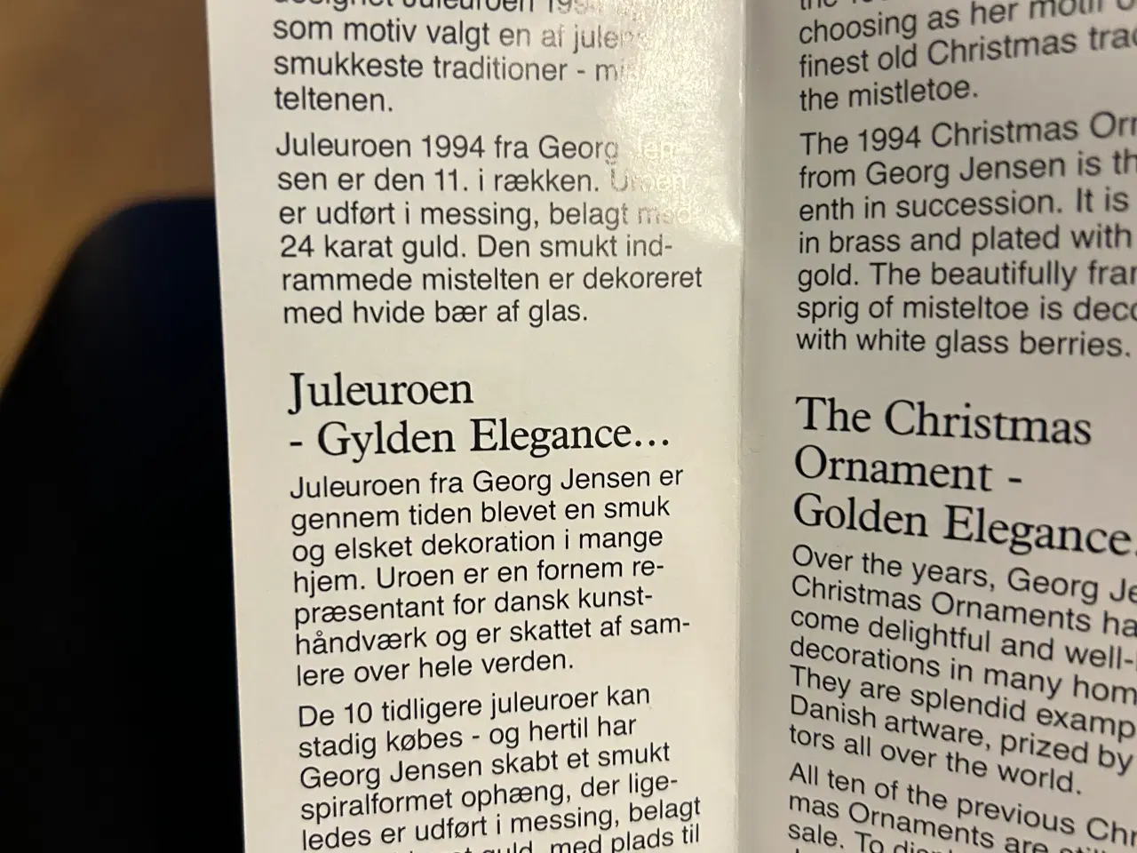 Billede 4 - George Jensen uro 1994 mistelten nyt bånd  