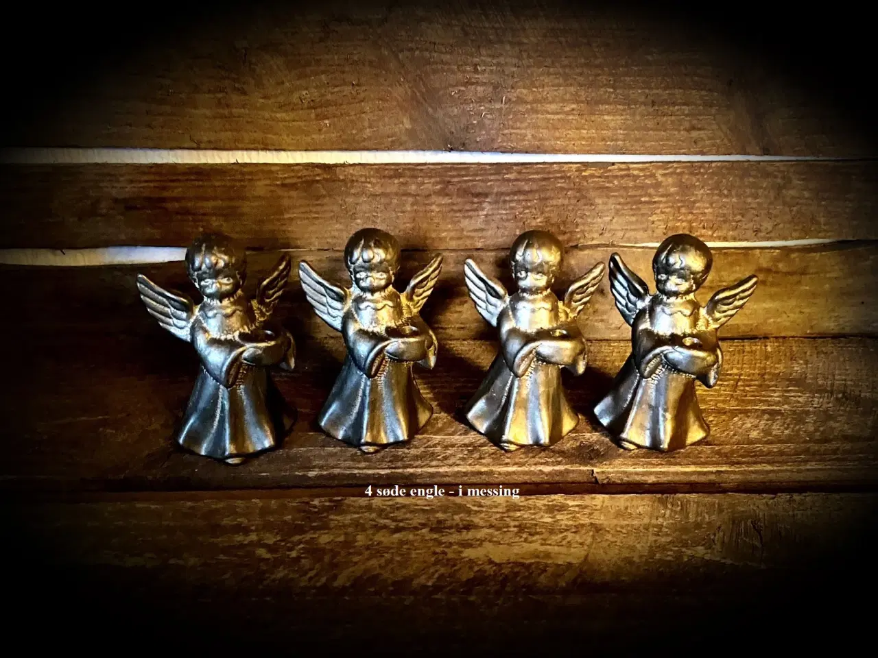 Billede 1 - * 4 søde engle - i messing