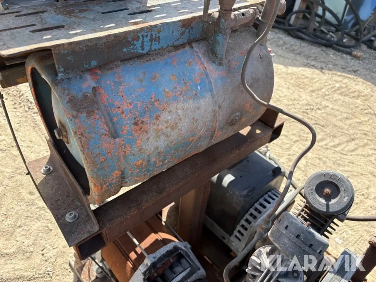 Billede 12 - Kombineret kompressor og generator på ramme hjemmebygget