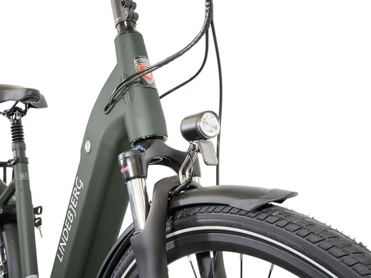 Billede 4 - Lindebjerg 28'' Elcykel Center Royal - Mat grøn