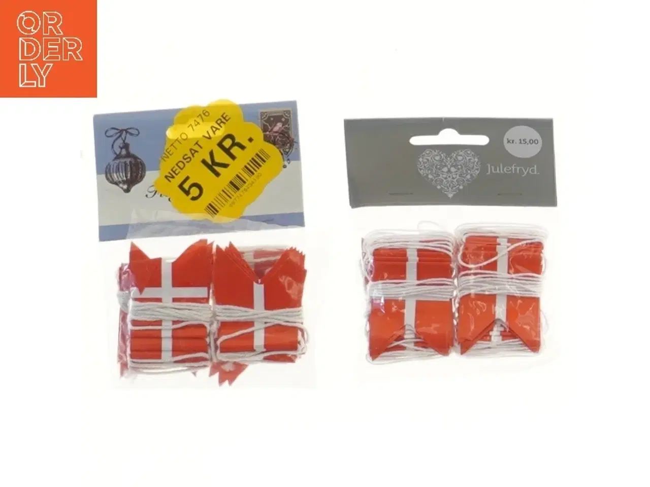 Billede 2 - Danmark flag guirlande, 4 meter fra Julefryd (str. 400 cm)