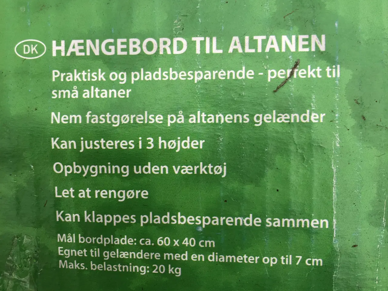 Billede 3 - Altan bord