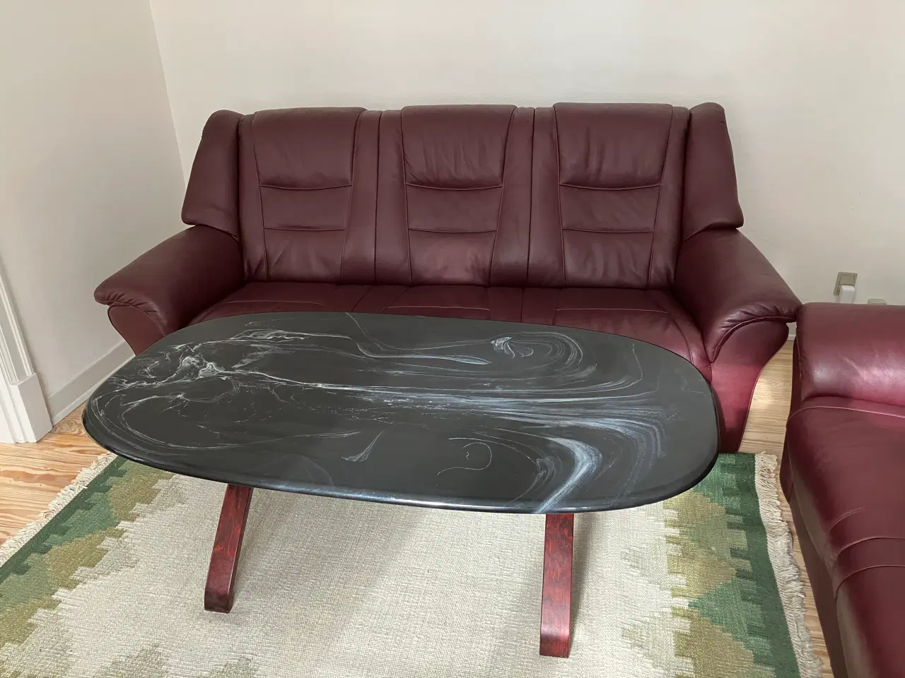 Billede 2 - 3+2 Hjort Knudsen sofagruppe med sofabord