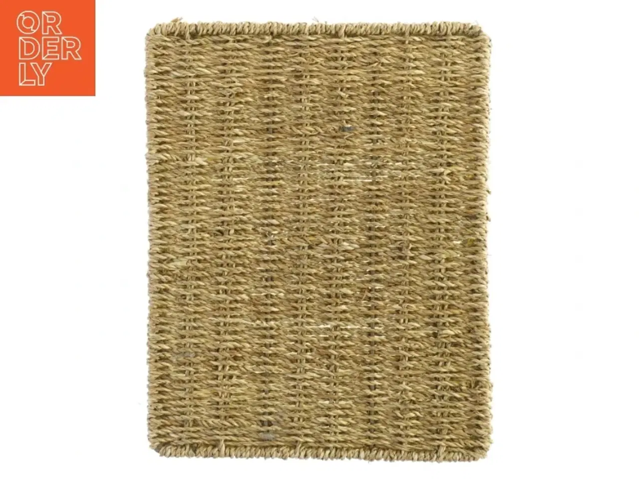 Billede 2 - Flettet kurv med linned foring (str. 33 x 26 x 16 cm)