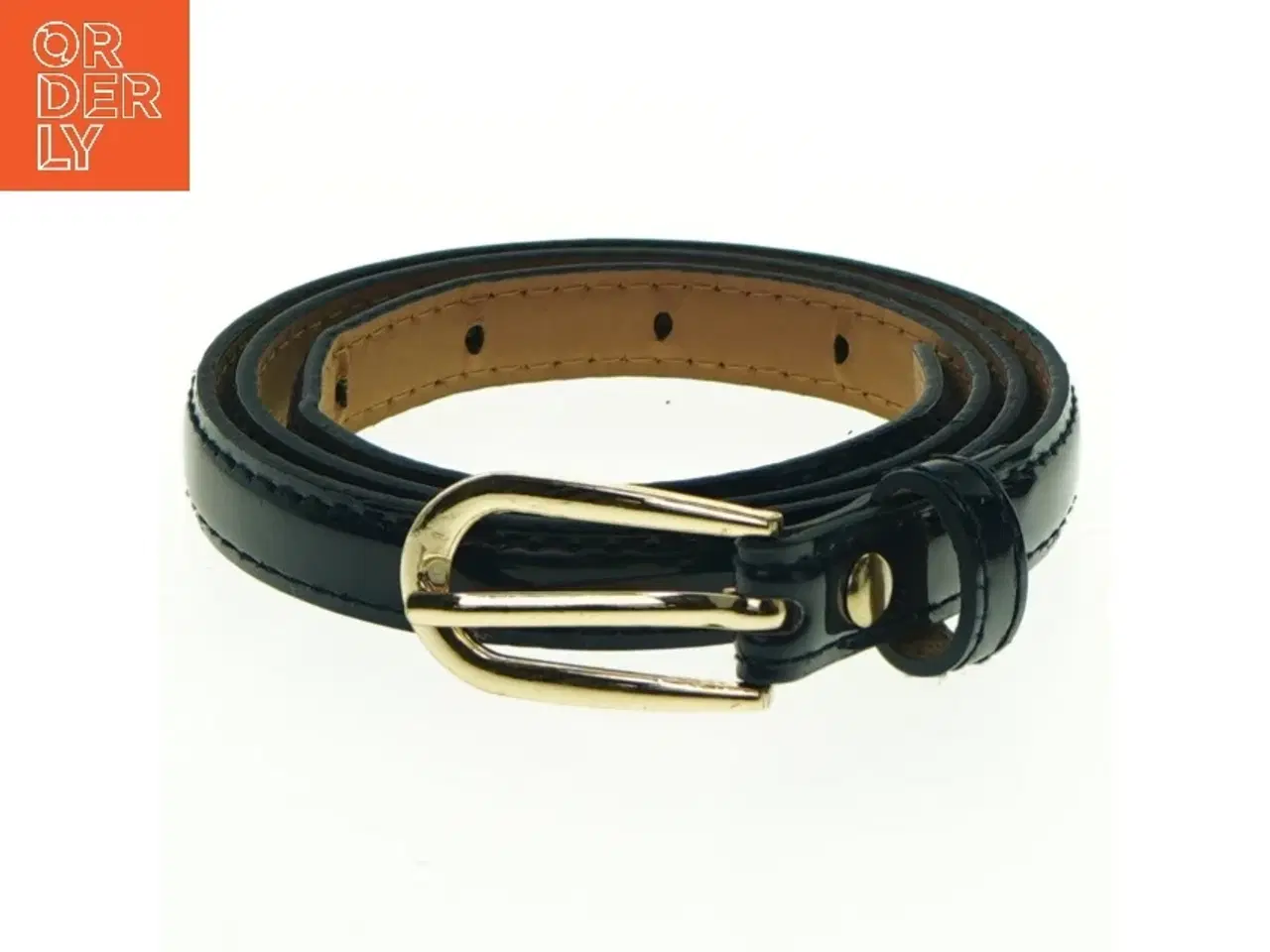 Billede 1 - Læderbælte (str. Længde. 87 cm. brede. 1 cm)