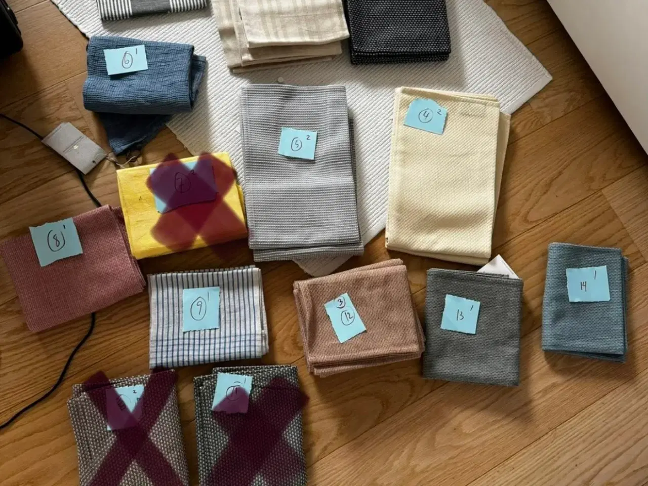 Billede 1 - viskestykker, damask, Georg jensen, gave, jul