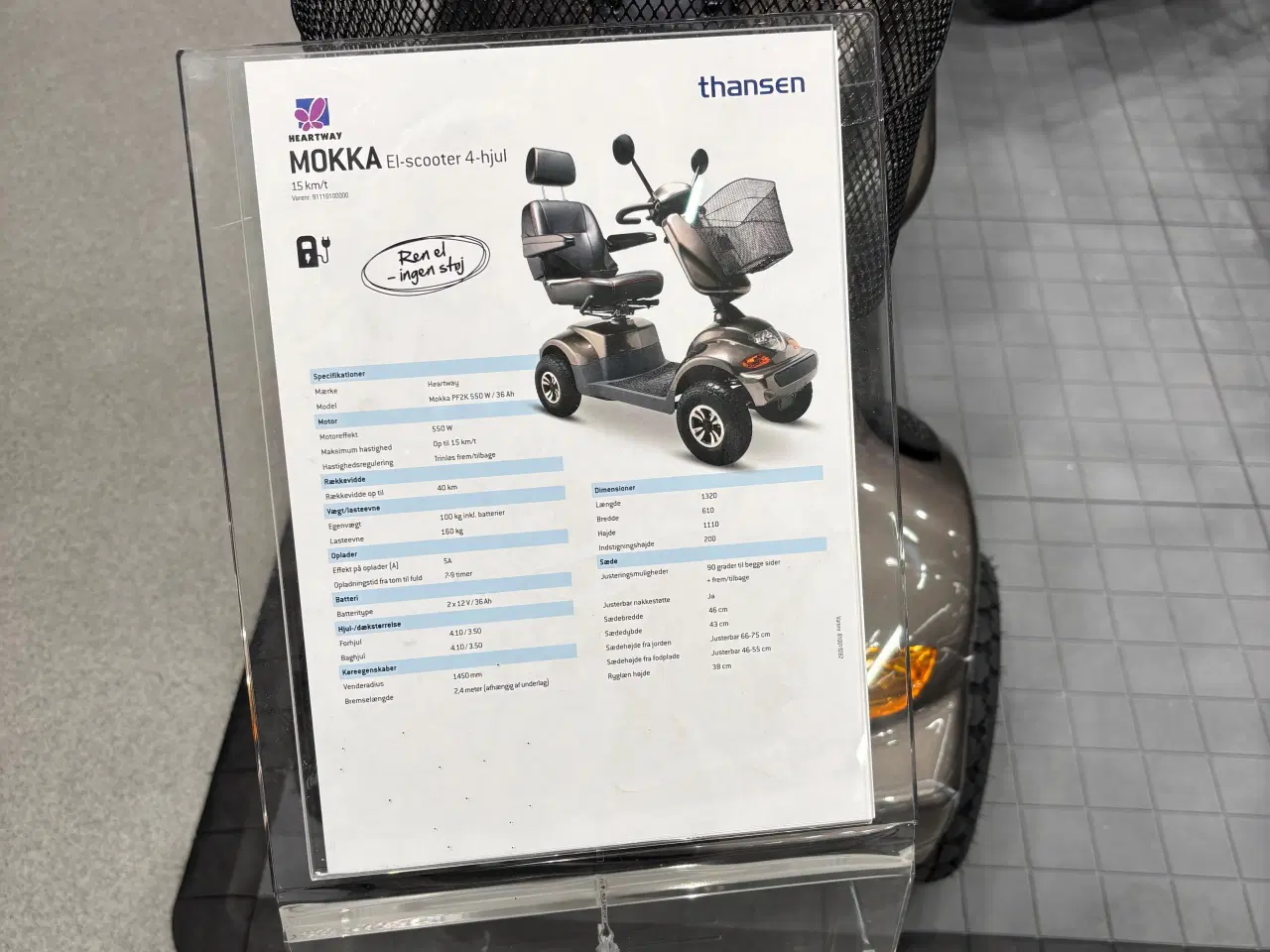 Billede 2 - El-scooter 4 hjul ny