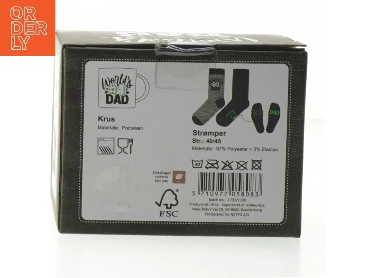 Billede 4 - Gaveæske til verdens bedste far (str. Sokker. str. 40-45)