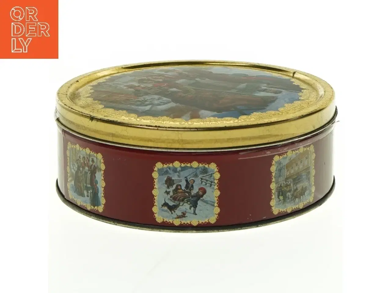 Billede 1 - Julekagedåse (str. Ø 19 cm)