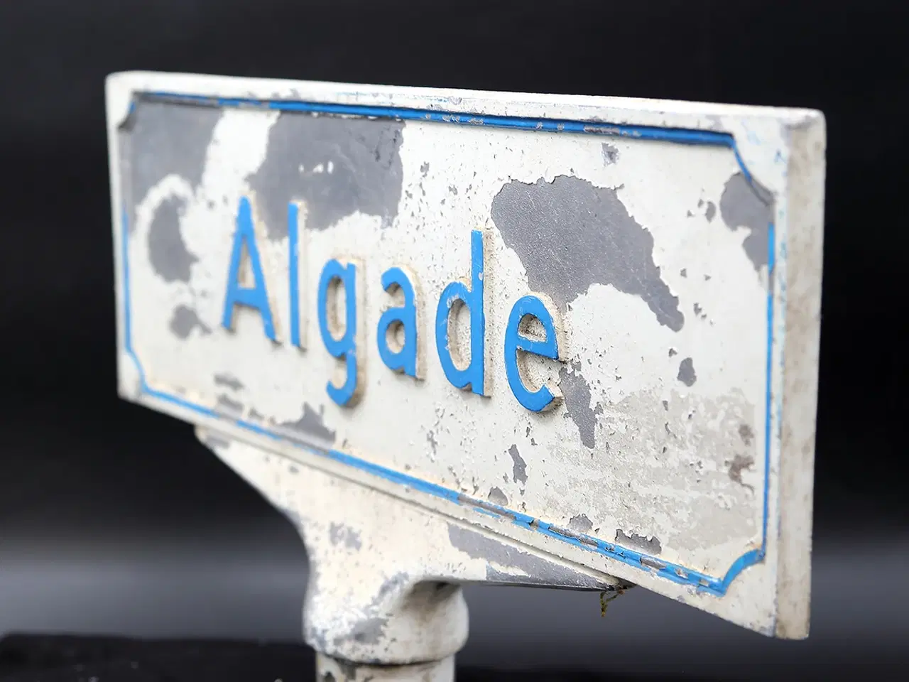 Billede 4 - Vintage dansk vejskilt “Algade” i aluminium