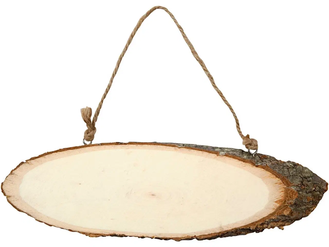 Billede 1 - Unikt dørskilt i træ med barkkant - personlig velkomst