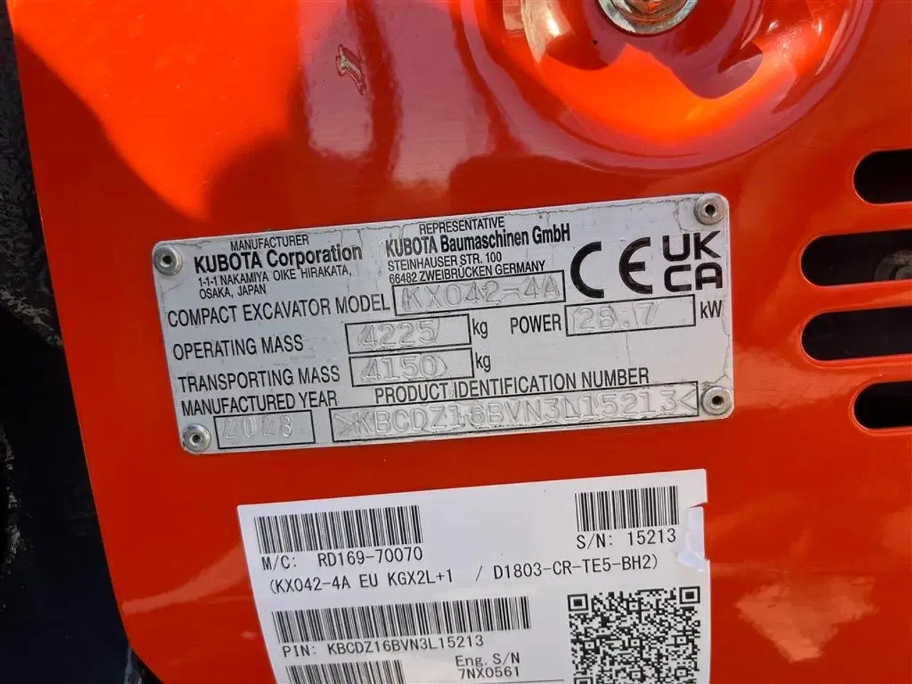 Billede 8 - Kubota Kx042-4 Hydraulisk fæste med kipbar planerskovl Kun kørt 1382T