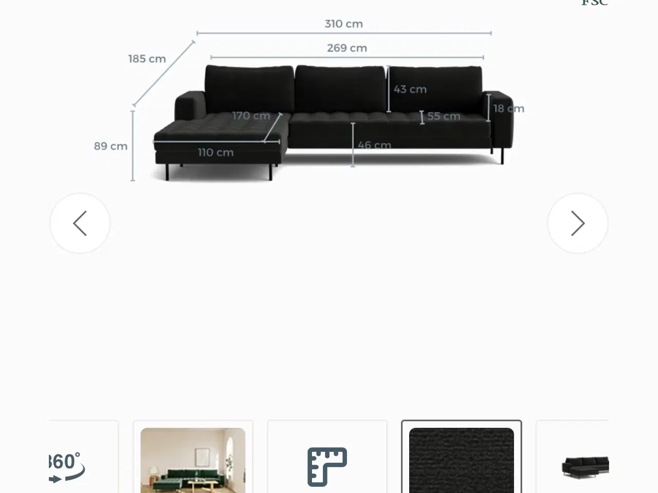 Billede 3 - Velour sofa sort