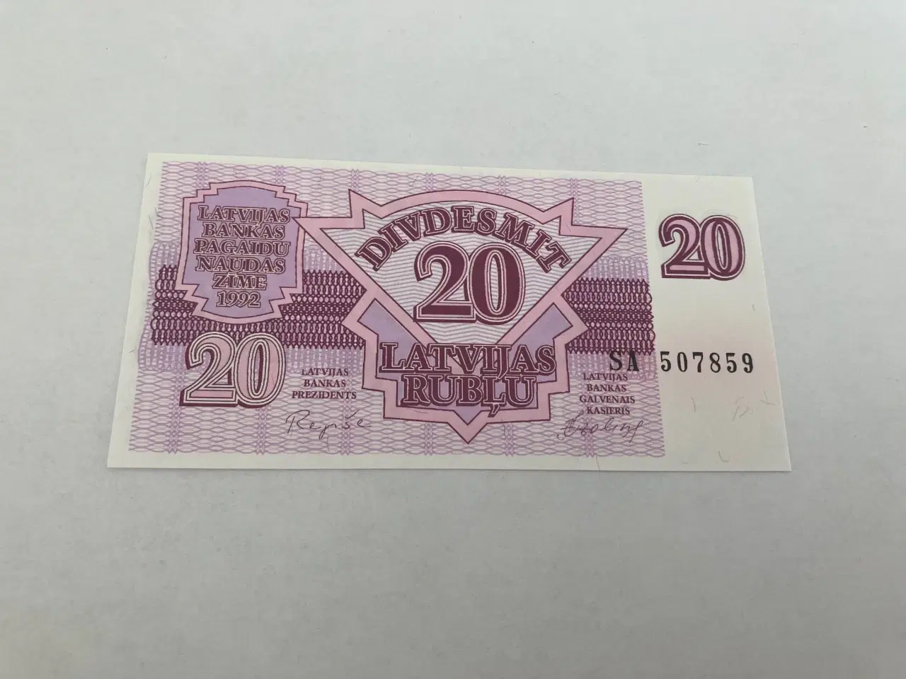 Billede 1 - 20 Rubli Latvia 1992