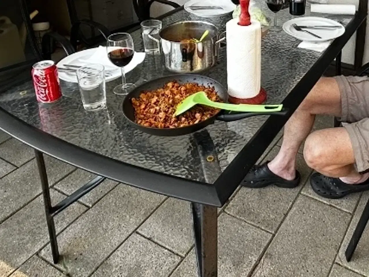 Billede 1 - Havebord i hærdet glas