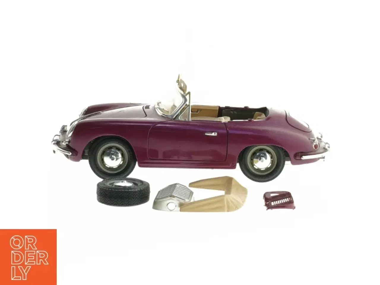 Billede 1 - Burago Porsche 356 B Cabriolet (1961) modelbil (str. 24 cm)