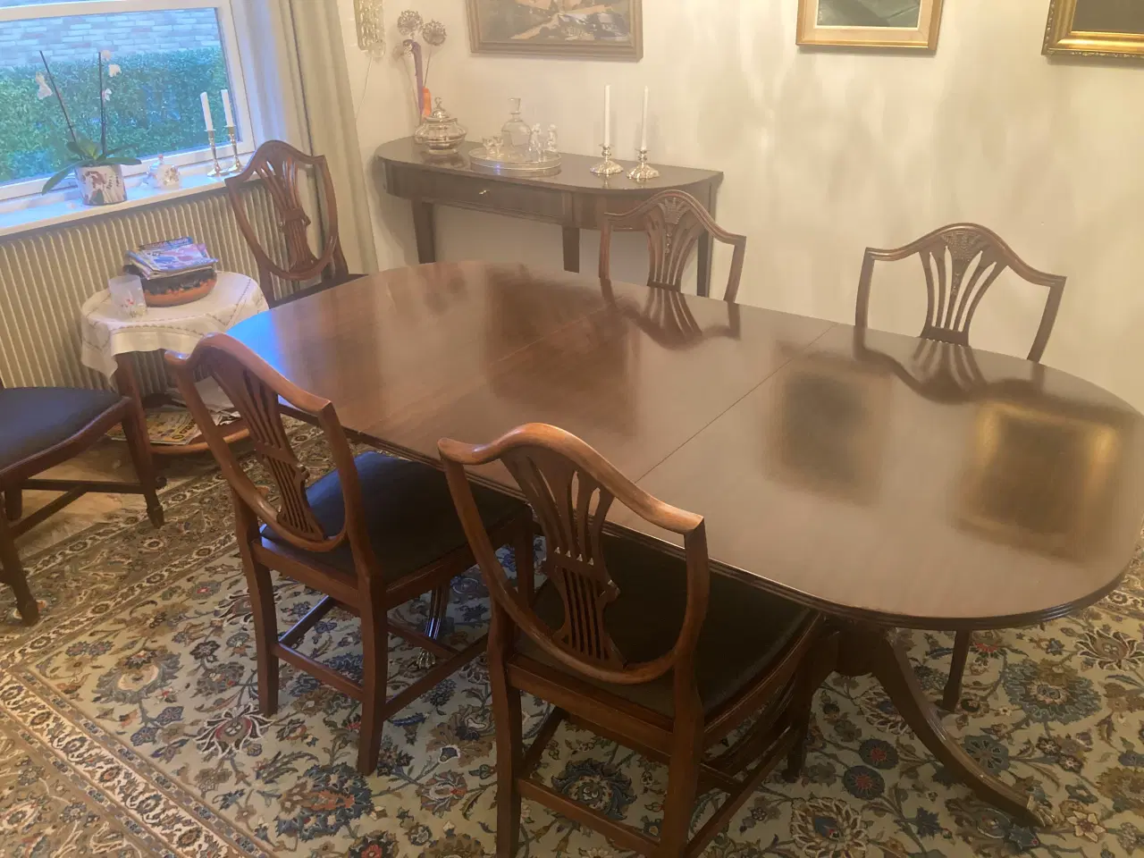 Billede 1 - Spisestue, Hepplewhite m 8 stole.