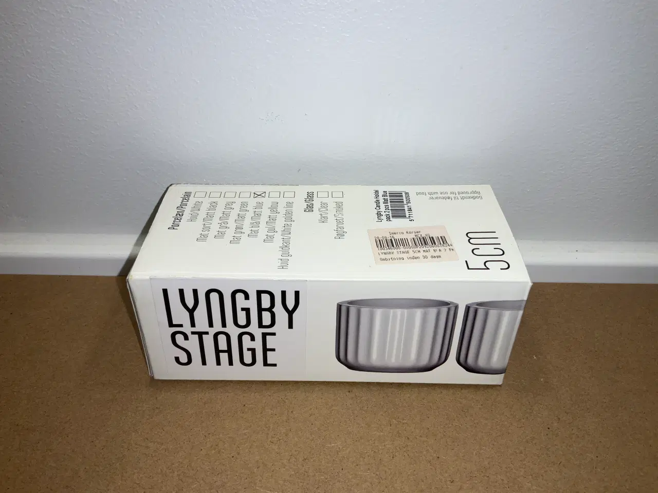 Billede 4 - Porcelæn Lyngby Lysestage 2 stk. 5 cm., Matt Blue