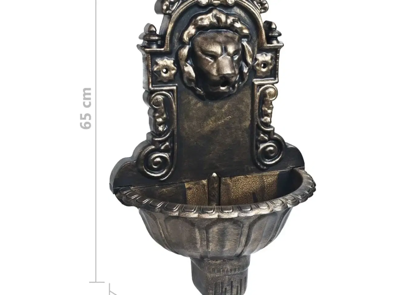 Billede 9 - Vægfontæne løvehoved bronzefarvet