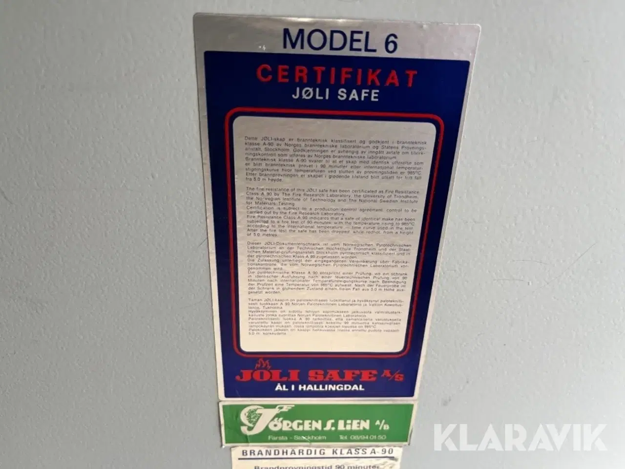 Billede 5 - Pengeskab Jøli