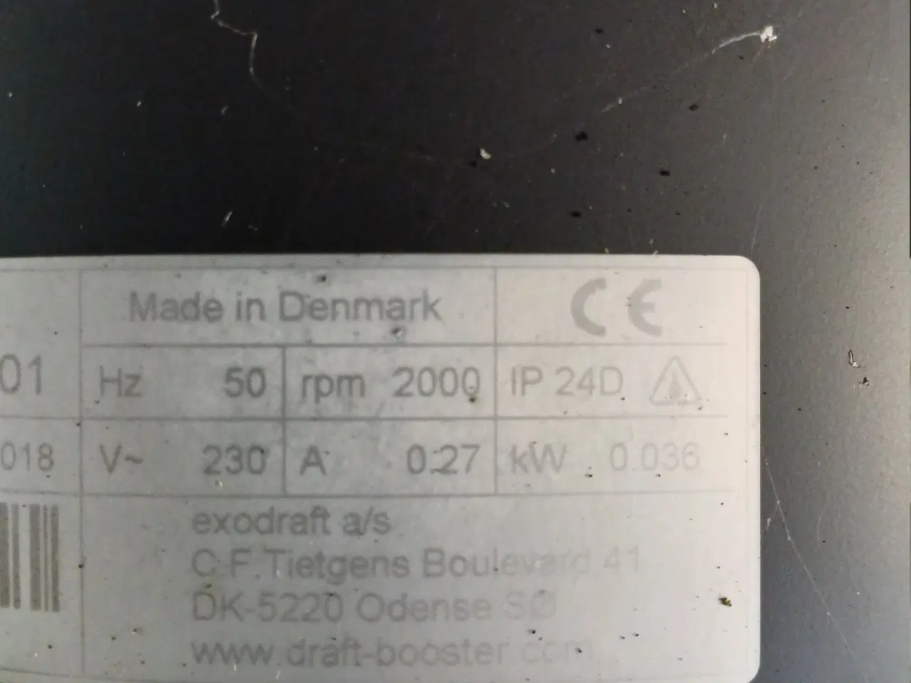 Billede 3 - Røgsuger Exodraft Draftbooster DB7