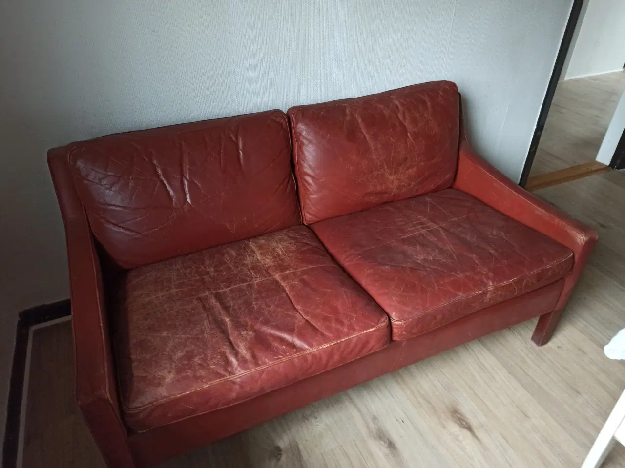 Billede 1 - Dansk klassisk 1960er lædersofa retro