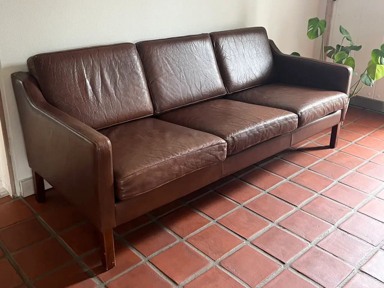 Billede 2 - Sofa brun skind 