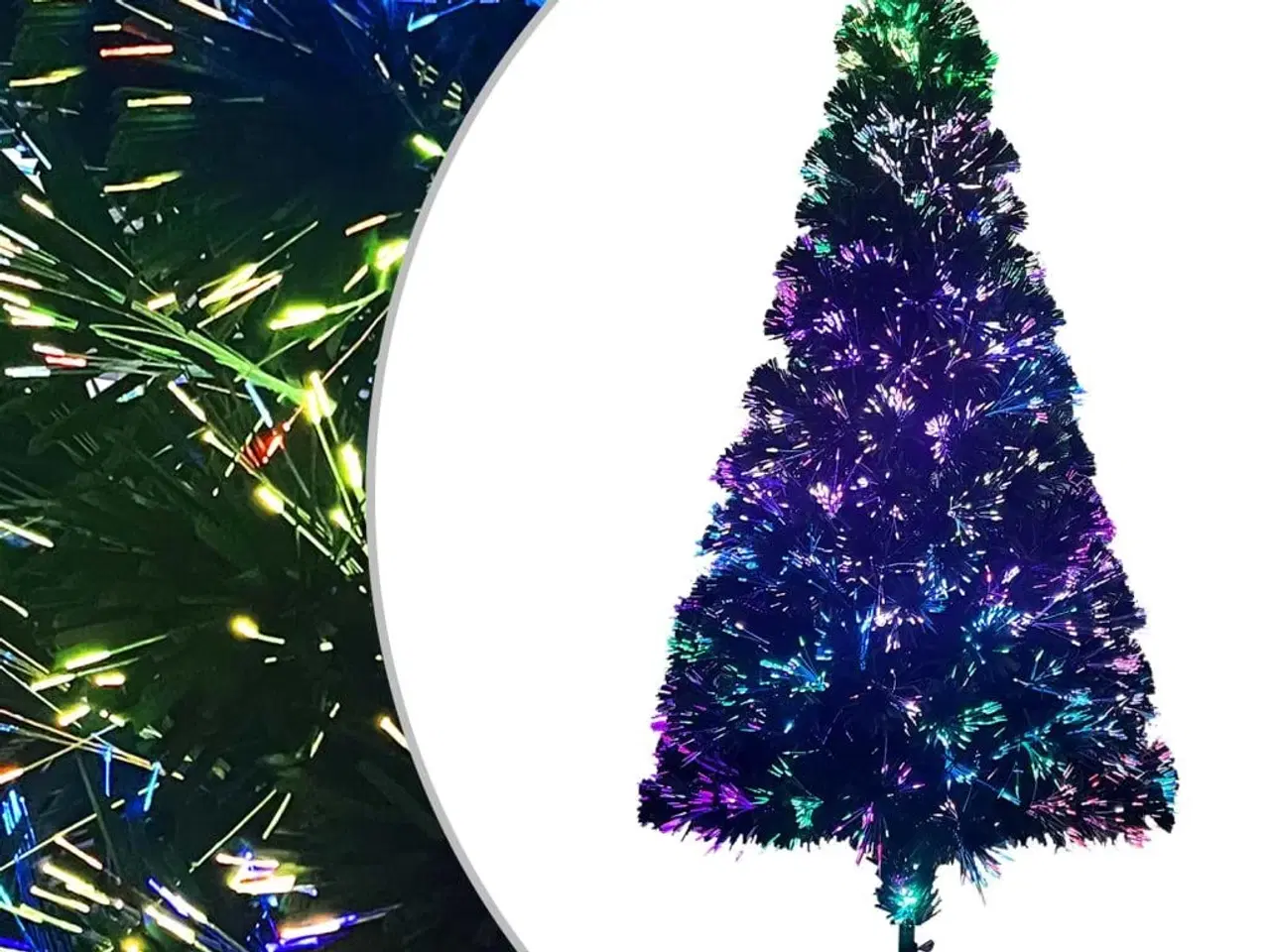 Billede 2 - Kunstigt juletræ med juletræsfod 120 cm fiberoptik