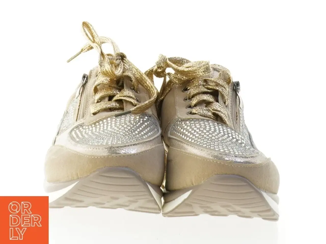Billede 3 - Gyldne sneakers med glitter (str. 38)