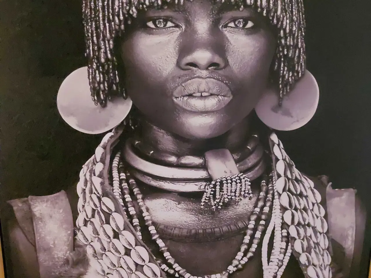 Billede 3 - 2 billeder med afrikanske portrætter