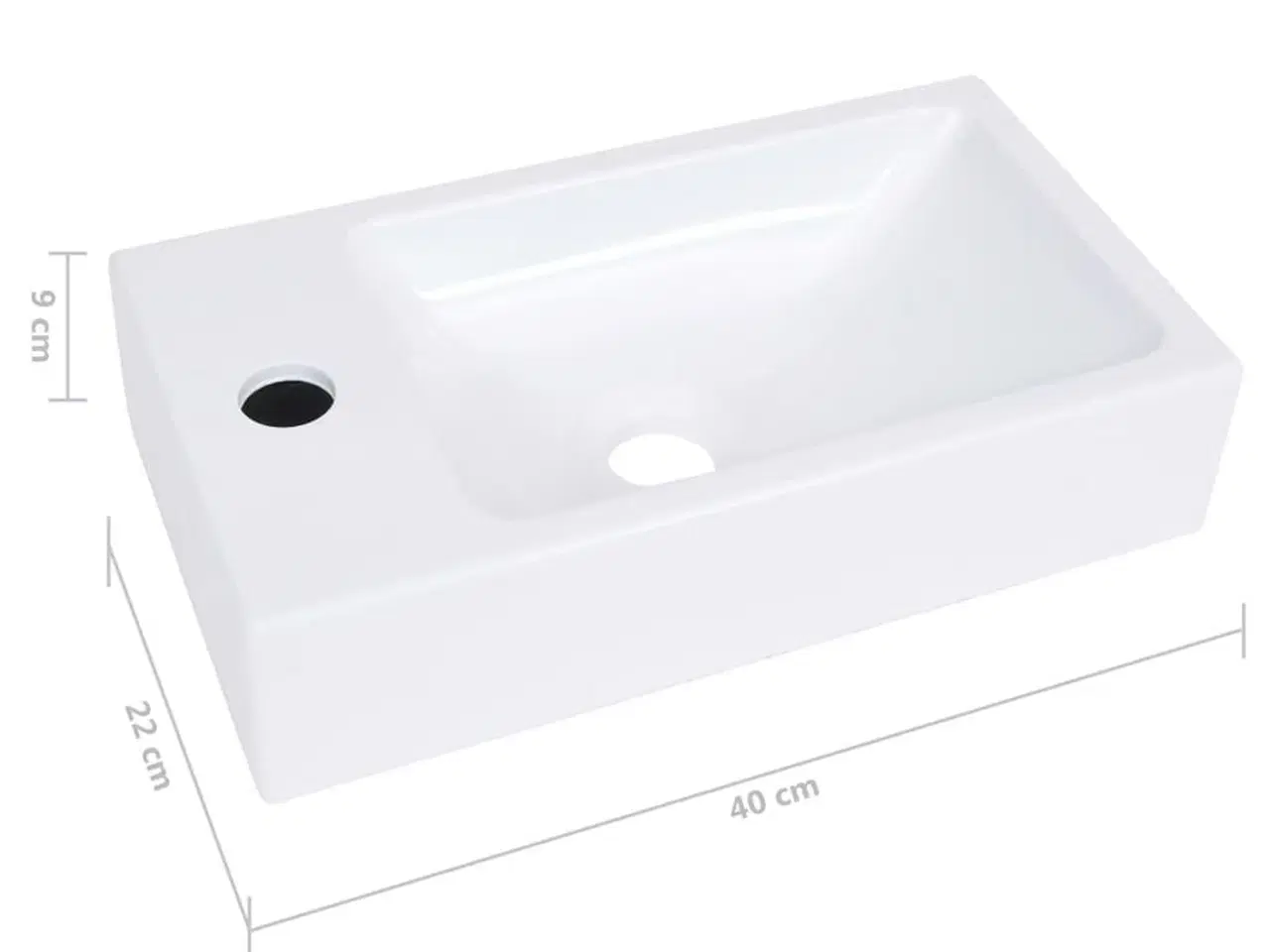 Billede 7 - Håndvask 400x220x90 mm SMC hvid