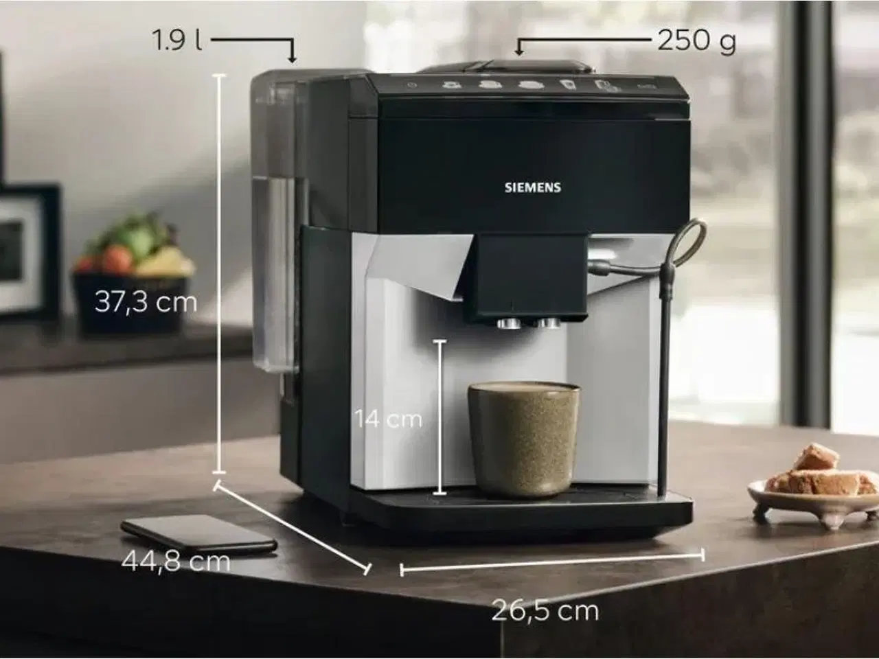 Billede 3 - Kaffemaskine fuldautomatisk Siemens EQ500 TP511R01 espressomaskine