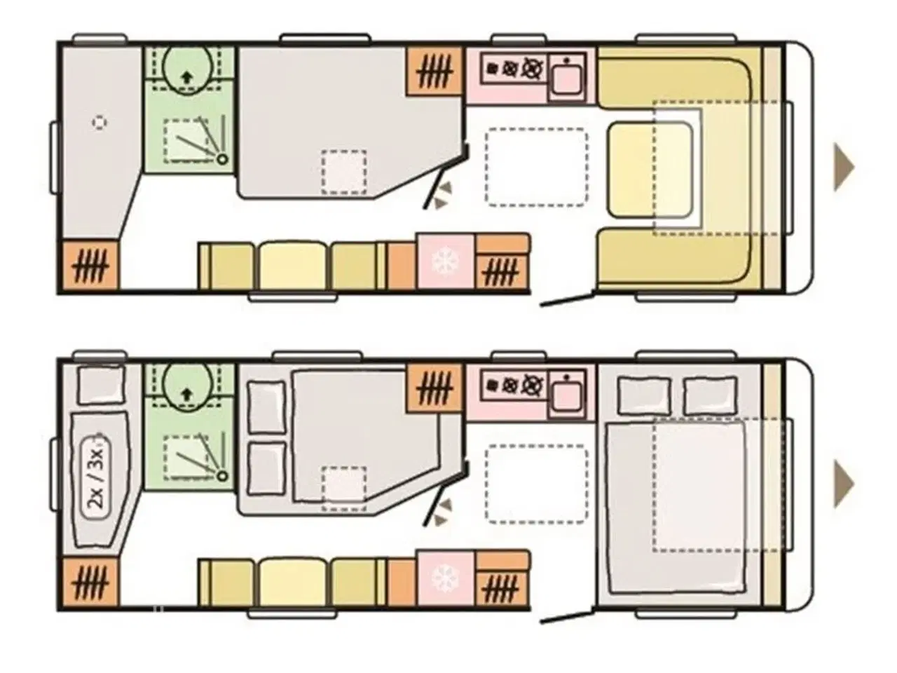 Billede 21 - 2023 - Adria Alpina 663 UK   Dobbeltsengs- og køjevogn, rundsidde-gruppe, ALDE varme, Truma Aircon. vandbåren gulv-varme,