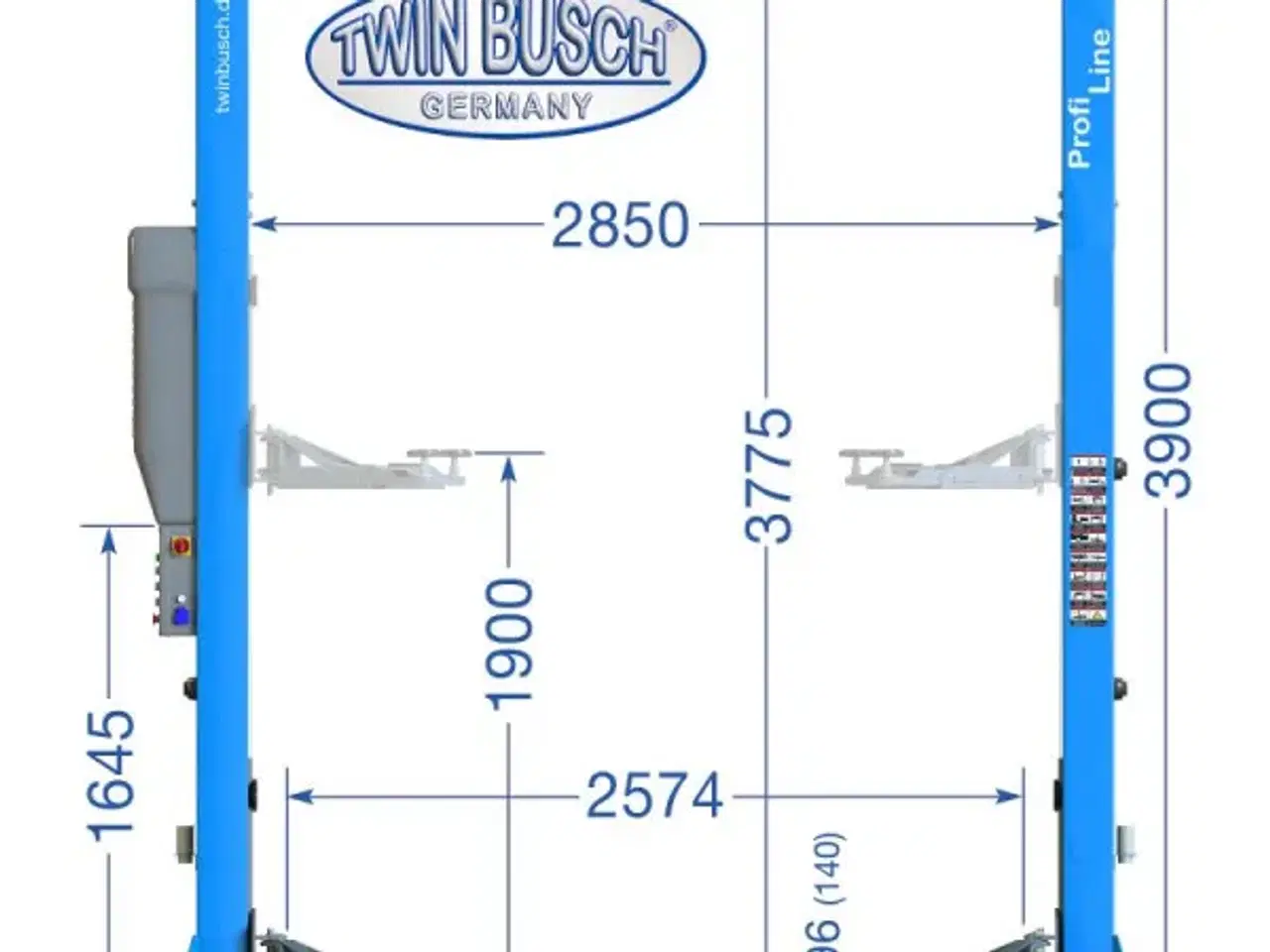 Billede 13 - 2 søjletlift autolift TW236PEB3.9 - 3600 kg