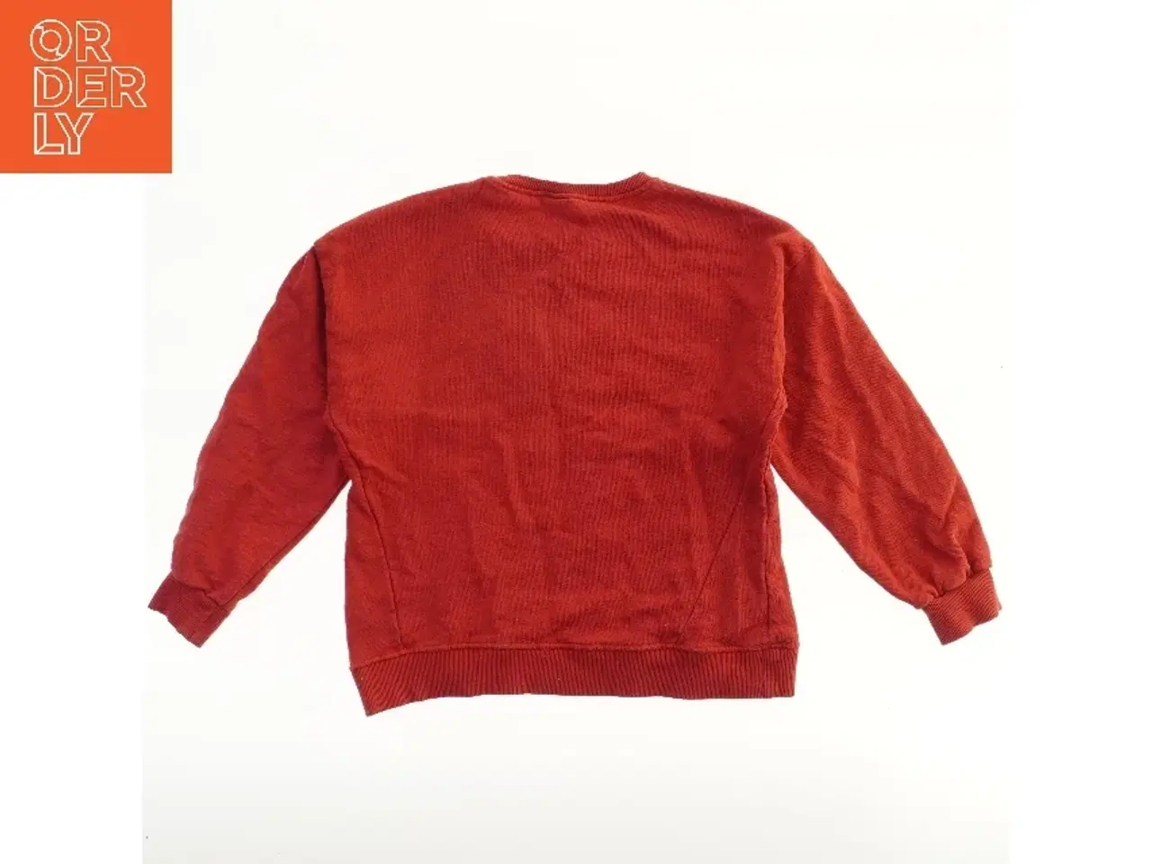 Billede 2 - Rød sweatshirt med tekst og hjerte fra Zara (str. 152)