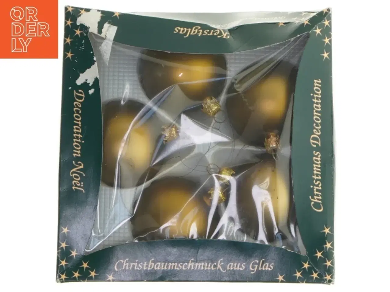 Billede 1 - Julekugler 5 stk. ø 6 cm (str. 5 styk. ø. 6 cm)