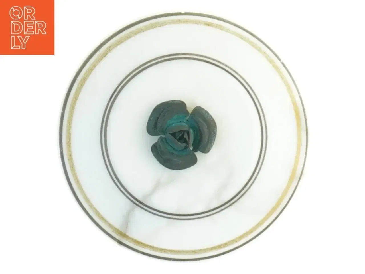 Billede 5 - Dekorativ marmor Potpourri krukke med guldkant og låg (str. 11 x 4 cm)