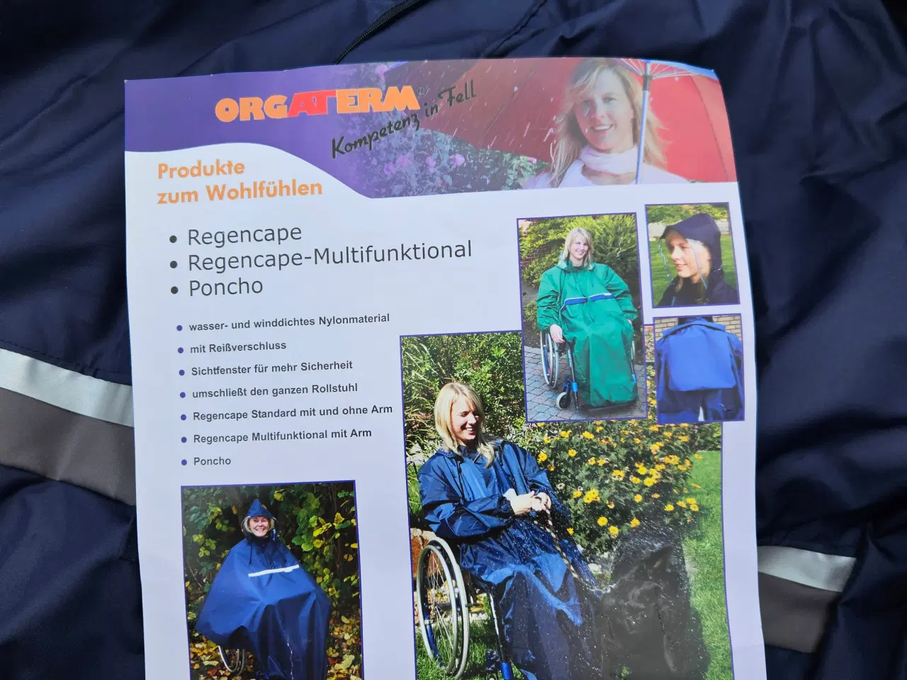 Billede 1 - Regnslag/poncho til kørestolsbruger 