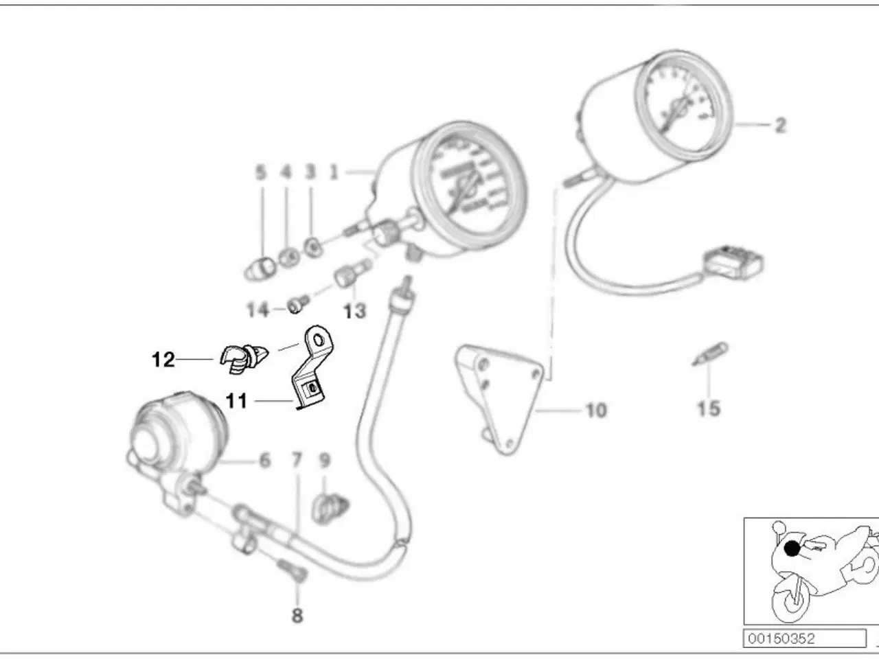 Billede 2 - speedometer kabel holder  BMW 62122306642