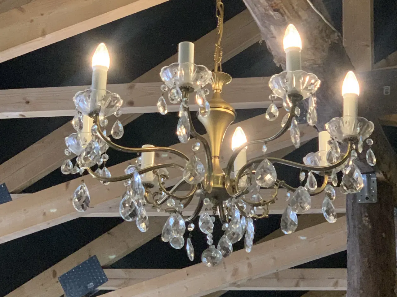 Billede 1 - Antik prismelysekrone 
