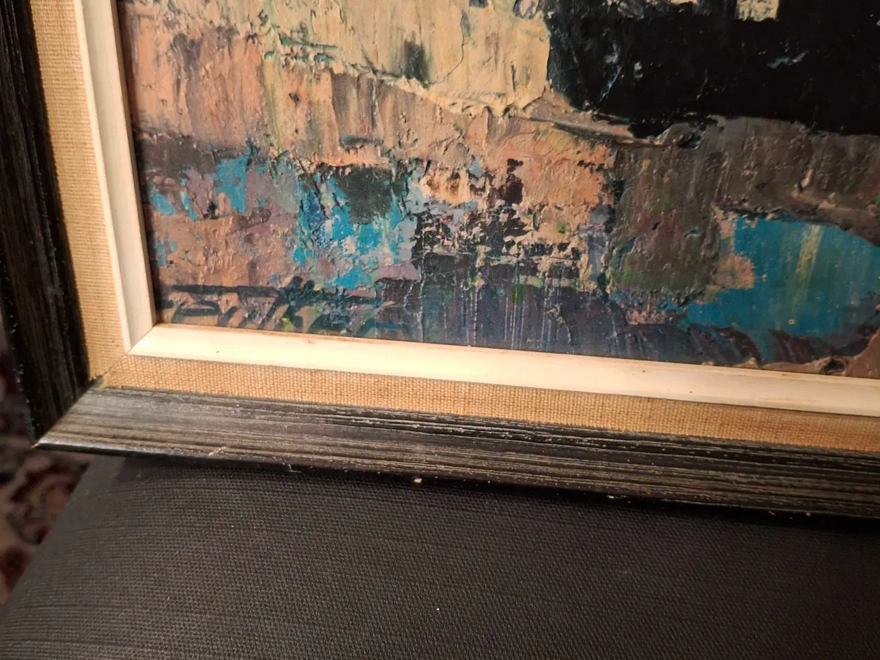 Billede 5 - Flot modernistisk maleri (72x48) – Erik Skytte ???